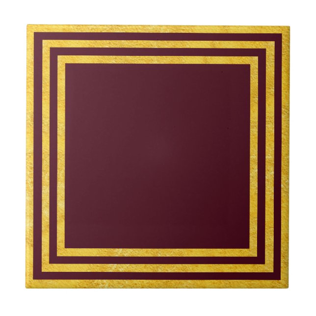 Burgundy Passion Ceramic Tile (Front)