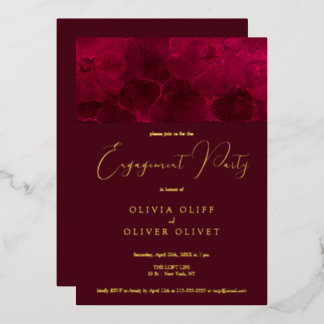 Burgundy Passion Engagement Party