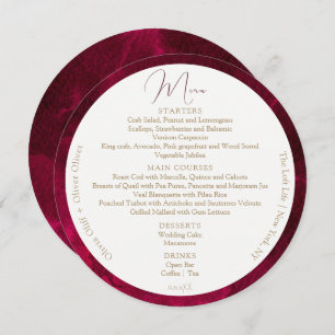 Burgundy Passion Wedding Circle Menu