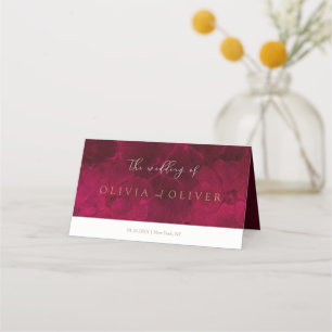 Burgundy Passion Wedding Place Card
