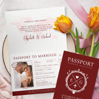 Burgundy Passport Travel Destination Wedding