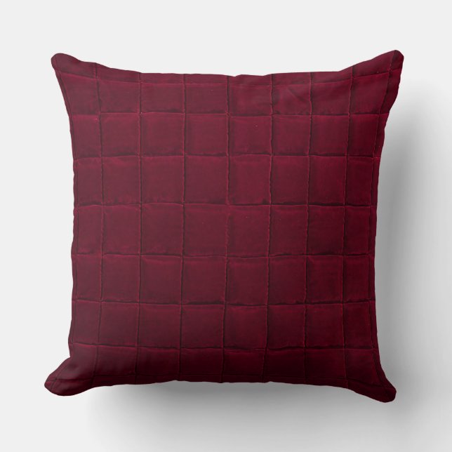 Burgundy pattern cushion (Front)