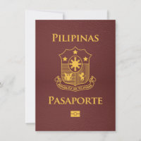 Burgundy Philippines Passport Save the Date