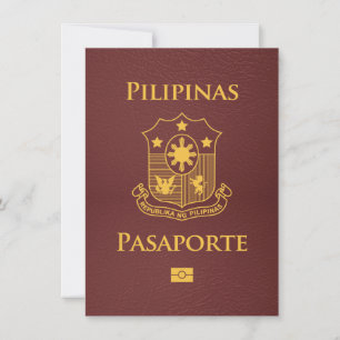 Burgundy Philippines Passport Save the Date