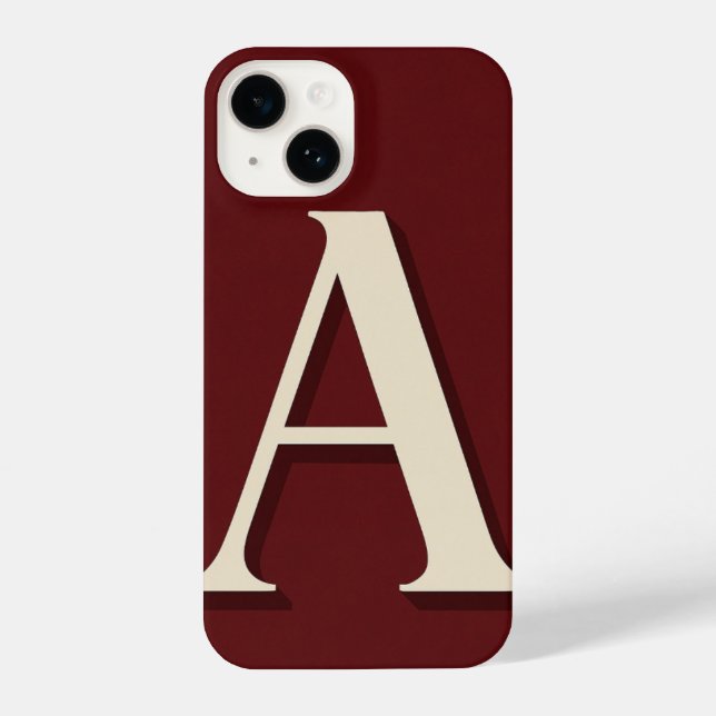 Burgundy Phone Case with Bold Trendy (Back)