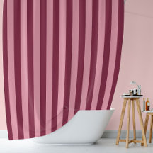 Burgundy Pink Big Stripe Pattern Bold Cherry Red