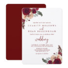 Burgundy Pink Blush Floral Wedding