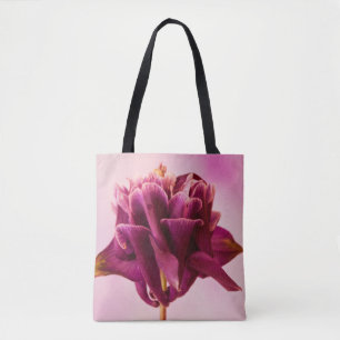 Burgundy Pink Columbine Tote Bag
