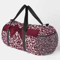 BURGUNDY PINK & WHITE ORNATE FLOURISH WITH BOW