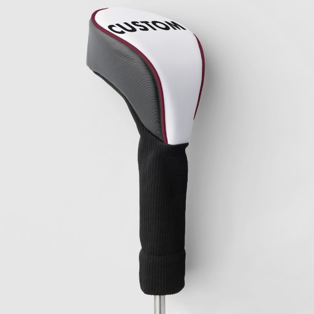 BURGUNDY Piping Custom Golf Driver Headcover Blank (Angled)
