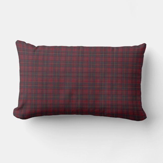 Burgundy Plaid | Mix and Match Lumbar Cushion (Front)