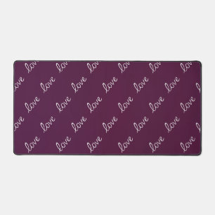 Burgundy Plum ‘Love’  Desk Mat