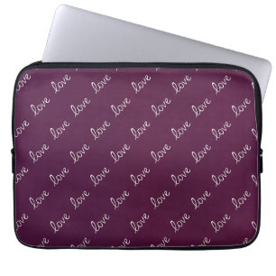 Burgundy Plum ‘Love’ Laptop Sleeve