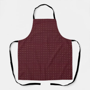 Burgundy Polka Dot Apron