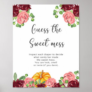 Burgundy Pumpkin - Guess the sweet mess Poster