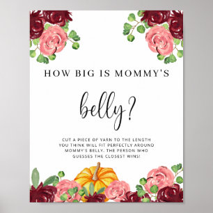 Burgundy pumpkin how big is mummy's belly game poster