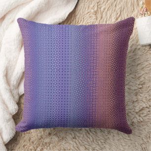 Burgundy, Purple & Blue Morphed Decorative Pillow