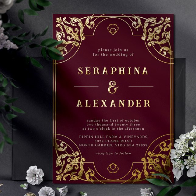 Burgundy Red and Gold | Vintage Maroon Wedding (Creator Uploaded)