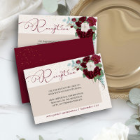 Burgundy Red and Ivory Rose Reception
