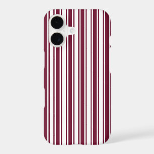 Burgundy red and white candy stripes