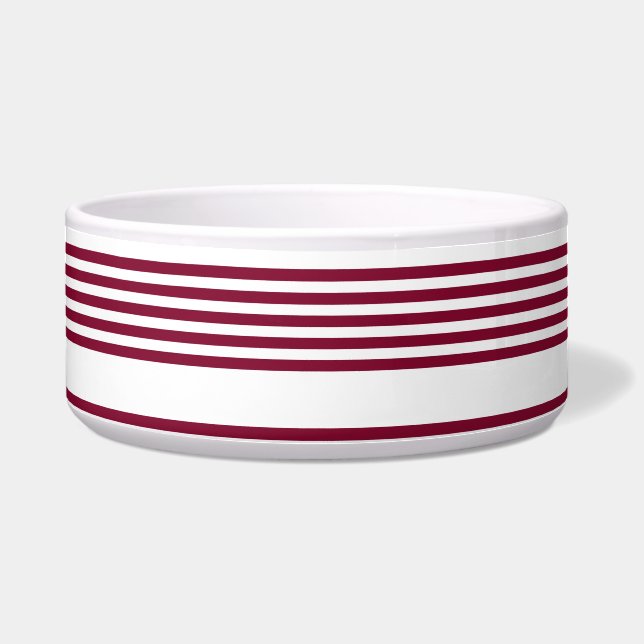 Burgundy red and white five stripe pattern (Front)