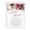 Burgundy Red Bloom Bridal Shower Invitation