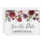 Burgundy Red blush Floral Rustic Save the Date