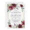 Burgundy Red Blush Gold Geometric Greenery Wedding