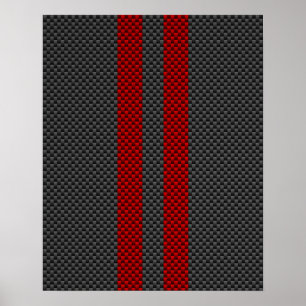 Burgundy Red Carbon Fibre Style Stripes Decor