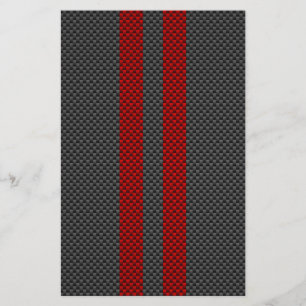 Burgundy Red Carbon Fibre Style Stripes Decor Stationery