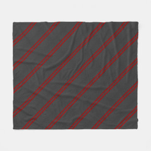 Burgundy Red Carbon Style Racing Stripes Decor Fleece Blanket
