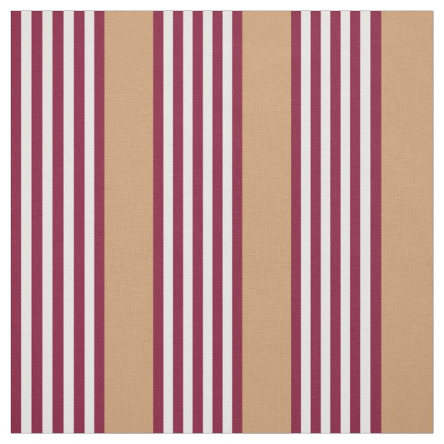 Burgundy red five stripes pattern fabric (Swatch)