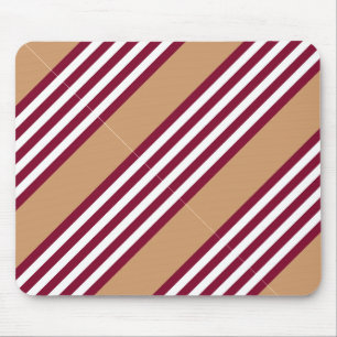 Burgundy red five stripes pattern mouse pad