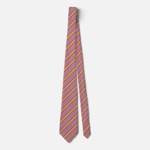 Burgundy red five stripes pattern tie
