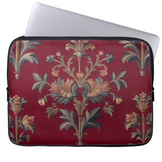 Burgundy red floral embroidery bag