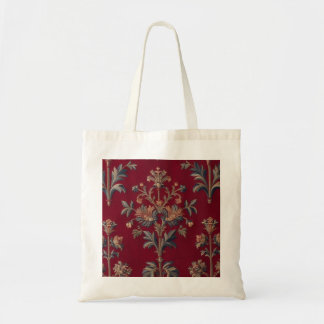 Burgundy red floral embroidery bag
