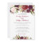 Burgundy Red Floral Fall Wedding Invitation