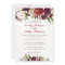 Burgundy Red Floral Fall Wedding Invitation