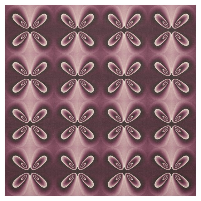 Burgundy Red Floral Petal Digital Pattern Fabric (Swatch)