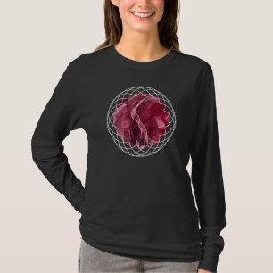 Burgundy Red Hues Abstract Smoke T-Shirt