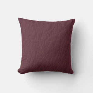 Burgundy Red Leather Print Cushion Texture Pattern