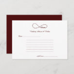 Burgundy Red Love Wedding Wishes & Advice Cards<br><div class="desc">Simple,  elegant and classic Burgundy Red Love Infinity Wedding Wishes & Advice Cards.  Great for weddings,  bridal showers,  wedding rehearsal dinners and wedding anniversaries.  Customise the text to fit your party celebration needs.</div>