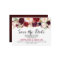 Burgundy Red Marsala Floral Boho Save the date