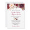 Burgundy Red Marsala Floral Chic Fall Wedding