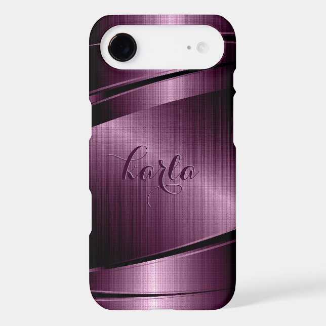 Burgundy-Red Metallic Texture Case-Mate Samsung Galaxy Case (Back)