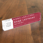 Burgundy Red Minimalist Custom Logo