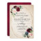 Burgundy Red Navy Floral modern geometric wedding