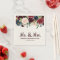 Burgundy Red Navy Floral Rustic Boho Paper Napkin