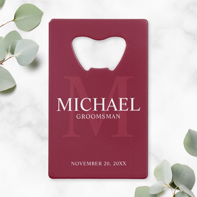 Burgundy Red Personalised Groomsmen (Creator Uploaded)