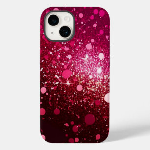 Burgundy Red Pink Glitter iPhone Mate Tough Case